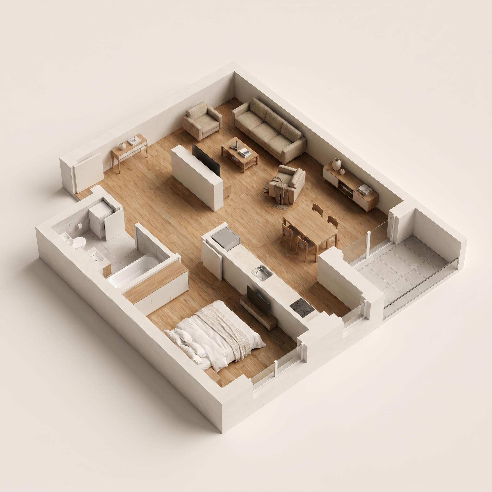 Photorealistic FloorVis render example from the second transformation gallery