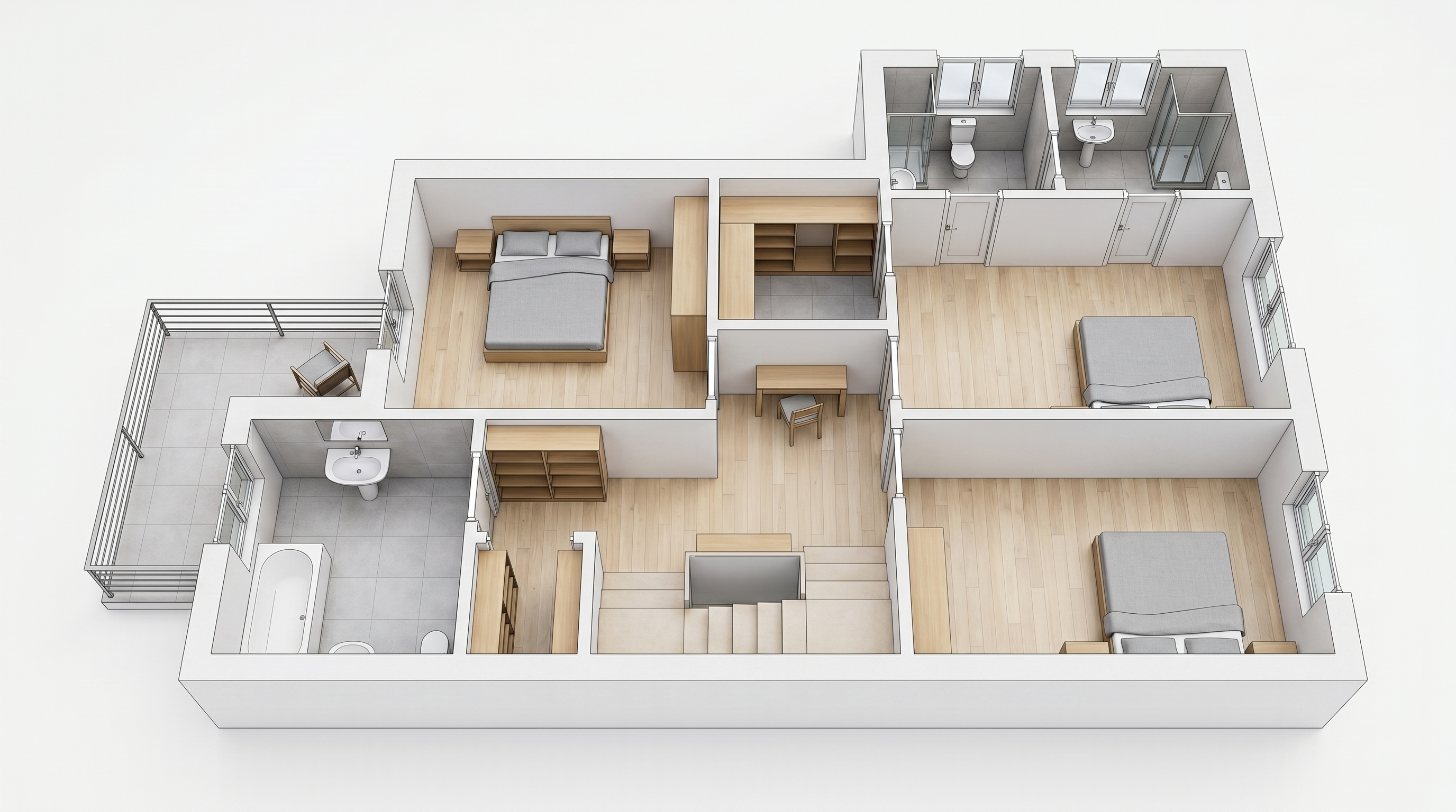 Second minimalist FloorVis render example from the transformation gallery